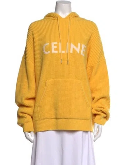 Pre-owned Celine Wool Long Sleeve W/ Tags In Yellow