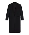 Celine Wool Long-sleeved Coat In Black