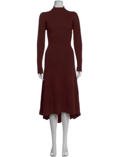 Pre-owned Celine Wool Midi Length Dress In Brown
