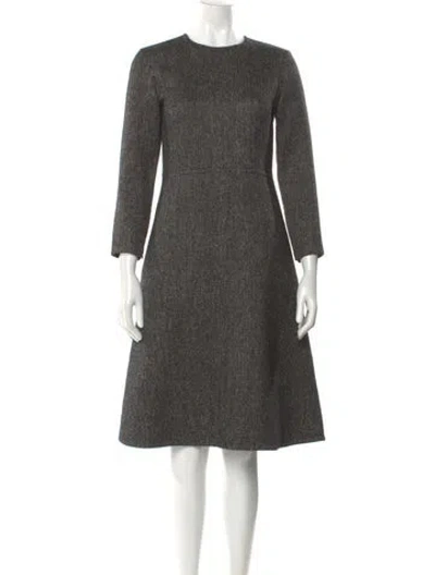Pre-owned Celine Wool Midi Length Dress In Gray
