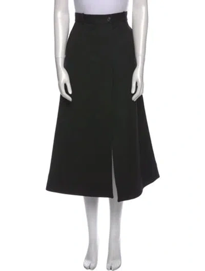 Pre-owned Celine Wool Midi Length Skirt In Black
