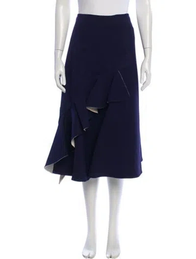 Pre-owned Celine Wool Midi Length Skirt In Black