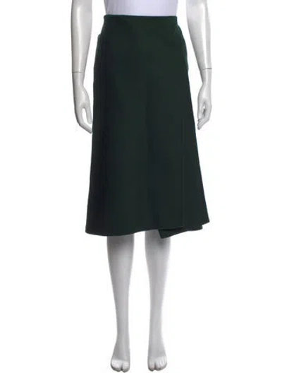 Pre-owned Celine Wool Midi Length Skirt In Black