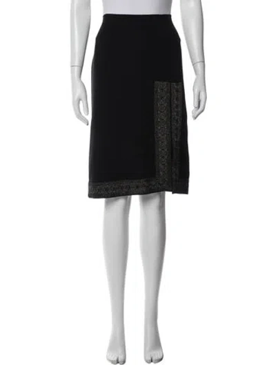 Pre-owned Celine Wool Midi Length Skirt In Black