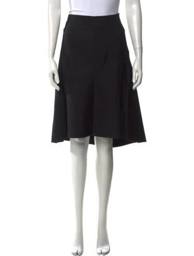 Pre-owned Celine Wool Midi Length Skirt In Black