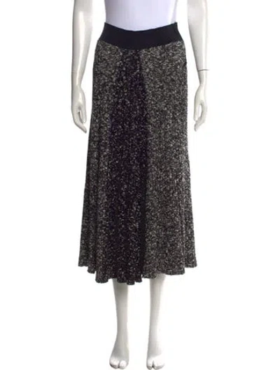 Pre-owned Celine Wool Midi Length Skirt In Black