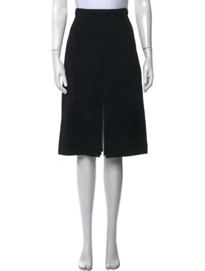 Pre-owned Celine Wool Midi Length Skirt In Black