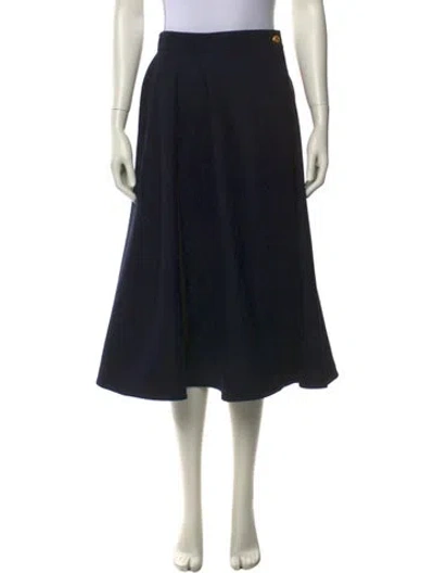 Pre-owned Celine Wool Midi Length Skirt In Blue