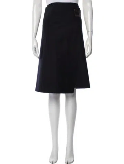 Pre-owned Celine Wool Midi Length Skirt In Blue