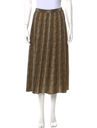 Pre-owned Celine Wool Midi Length Skirt In Neutral