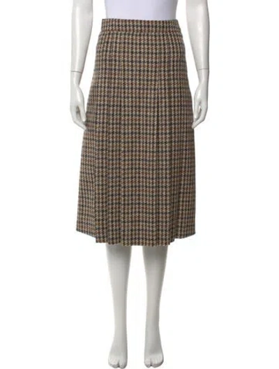 Pre-owned Celine Wool Midi Length Skirt In Neutral