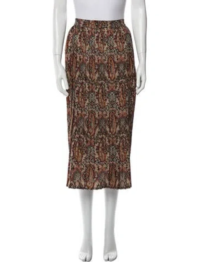 Pre-owned Celine Wool Midi Length Skirt W/ Tags In Black