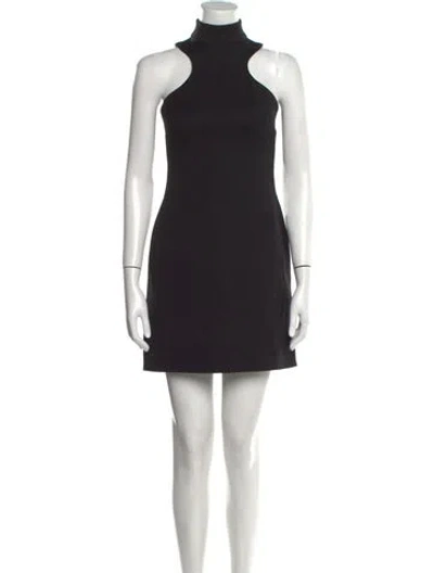 Pre-owned Celine Wool Mini Dress In Black