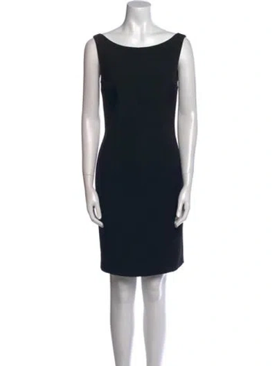 Pre-owned Celine Wool Mini Dress In Black