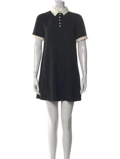 Pre-owned Celine Wool Mini Dress In Black