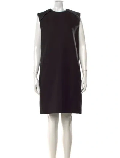 Pre-owned Celine Wool Mini Dress In Black
