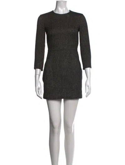 Pre-owned Celine Wool Mini Dress In Black
