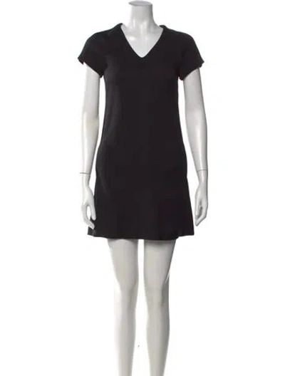 Pre-owned Celine Wool Mini Dress In Black