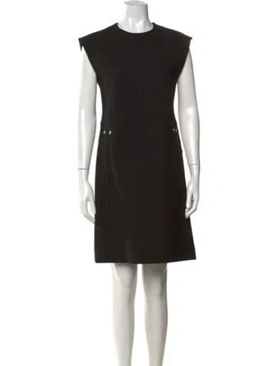 Pre-owned Celine Wool Mini Dress In Black