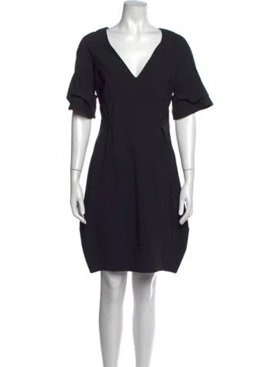 Pre-owned Celine Wool Mini Dress In Black