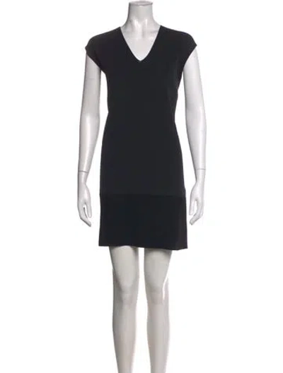 Pre-owned Celine Wool Mini Dress In Blue