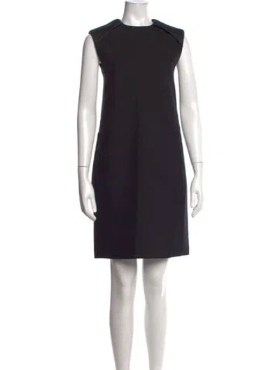 Pre-owned Celine Wool Mini Dress In Blue
