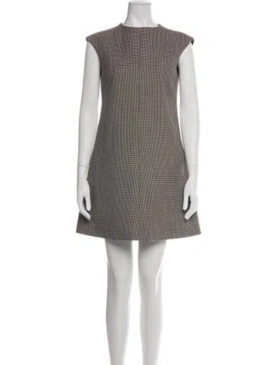 Pre-owned Celine Wool Mini Dress In Green