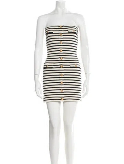 Pre-owned Celine Wool Mini Dress In Neutrals