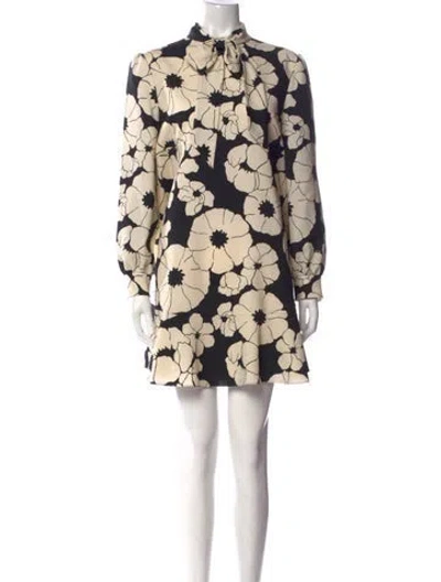 Pre-owned Celine Wool Mini Dress W/ Tags In Neutral