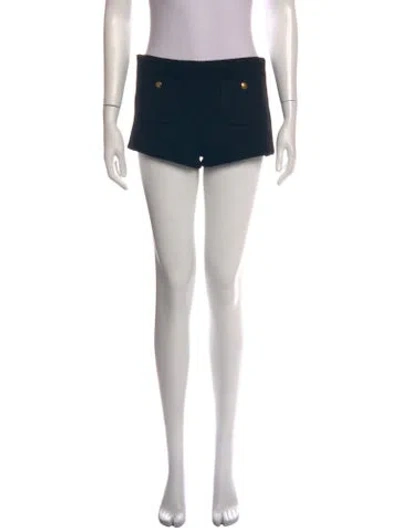 Pre-owned Celine Wool Mini Shorts In Green