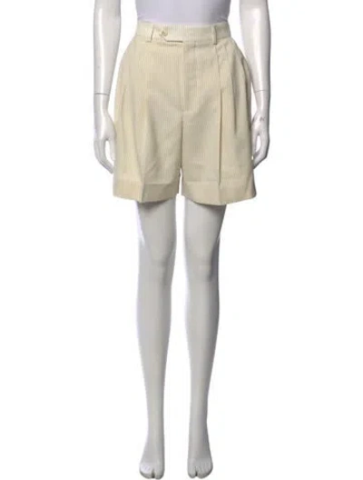 Pre-owned Celine Wool Mini Shorts In Neutrals