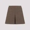 Celine Mini Wool Skirt A-line Silhouette In Multi