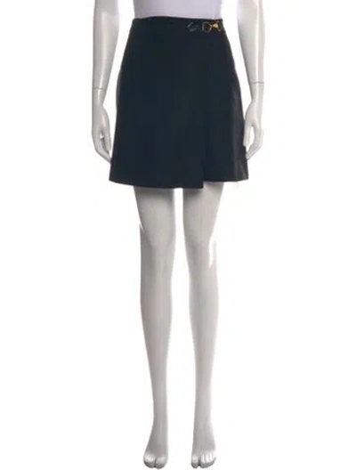 Pre-owned Celine Wool Mini Skirt In Black