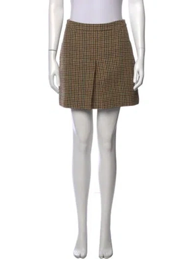 Pre-owned Celine Wool Mini Skirt In Neutral
