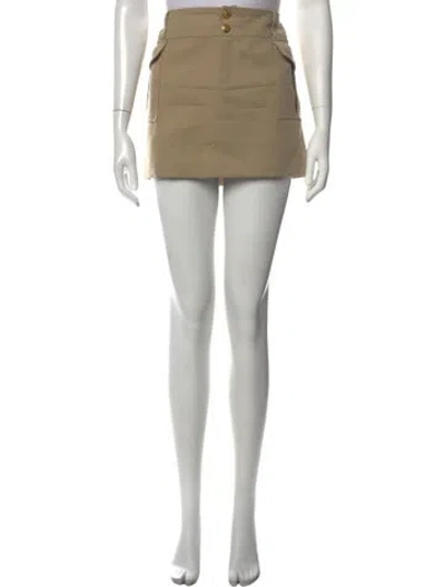 Pre-owned Celine Wool Mini Skirt In Neutrals