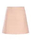 Celine Women Wool Mini Skirt In Nude & Neutrals