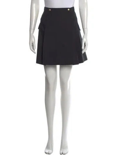 Pre-owned Celine Wool Mini Skirt W/ Tags In Black