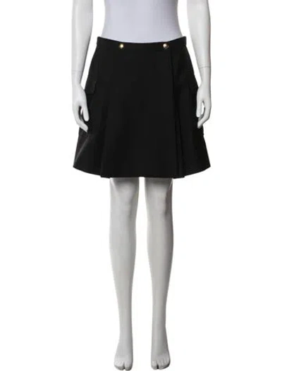 Pre-owned Celine Wool Mini Skirt W/ Tags In Black