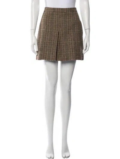 Pre-owned Celine Wool Mini Skirt In White