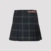 Celine Pleated Kilt Mini Skirt Belt Detail In Yellow