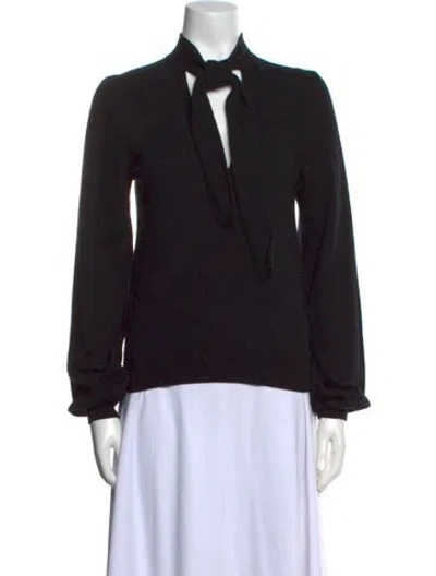 Pre-owned Celine Wool Mock Neck Sweater In Black