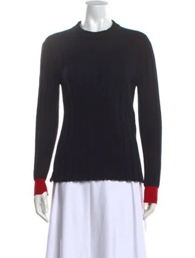 Pre-owned Celine Wool Mock Neck Sweater In Black