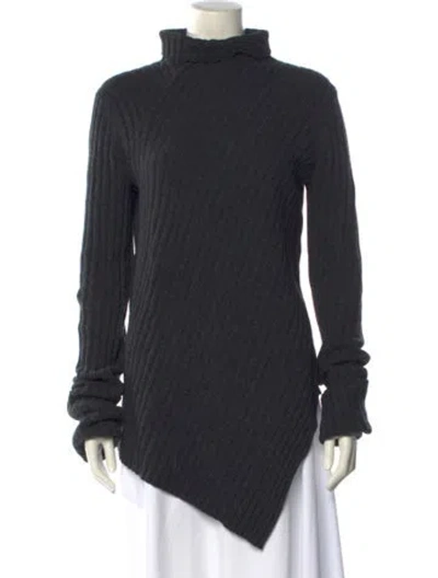 Pre-owned Celine Wool Mock Neck Sweater In Gray