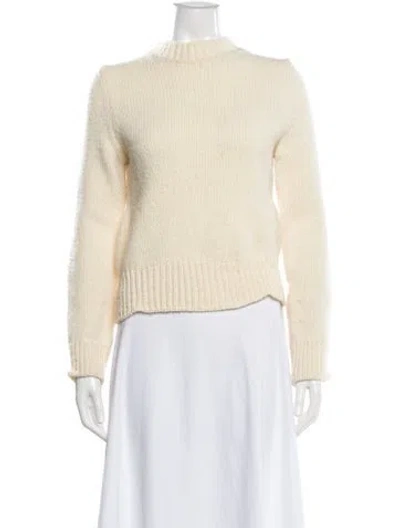 Pre-owned Celine Wool Mock Neck Sweater In Neutral