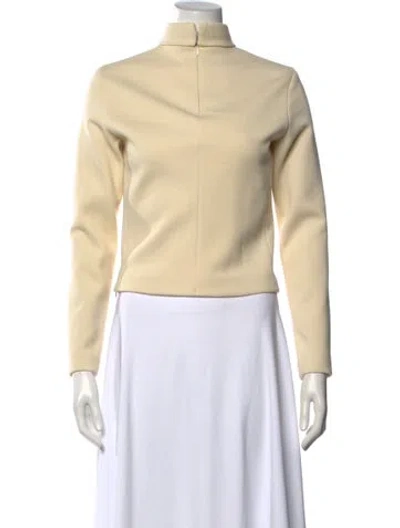 Pre-owned Celine Wool Mock Neck Sweater In Neutrals