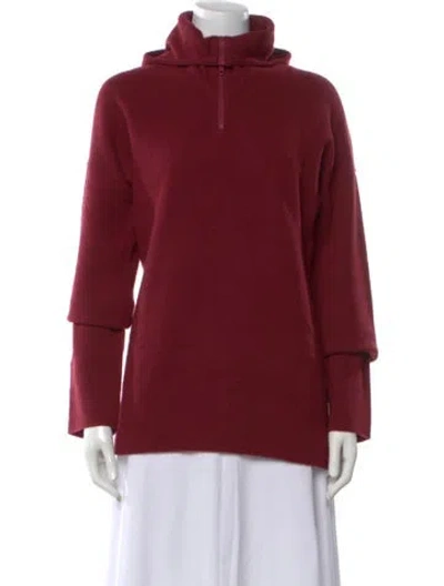 Pre-owned Celine Wool Mock Neck Sweater In Red