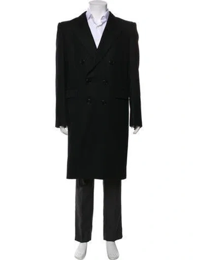 Pre-owned Celine Wool Overcoat In Black