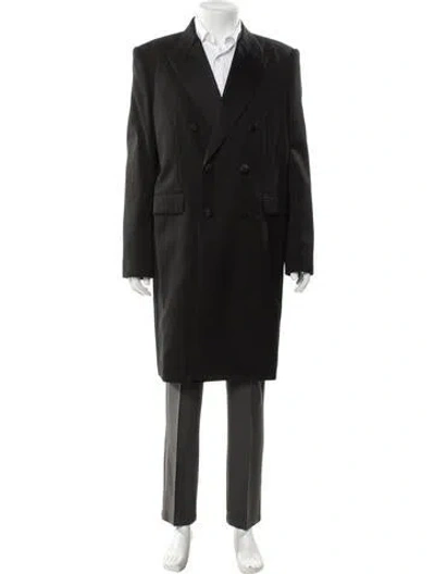 Pre-owned Celine Wool Overcoat W/ Tags In Black