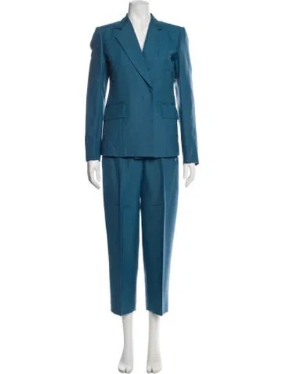 Pre-owned Celine Wool Pantsuit In Blue