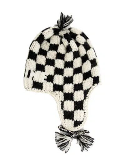 Pre-owned Celine Wool Patterned Beanie